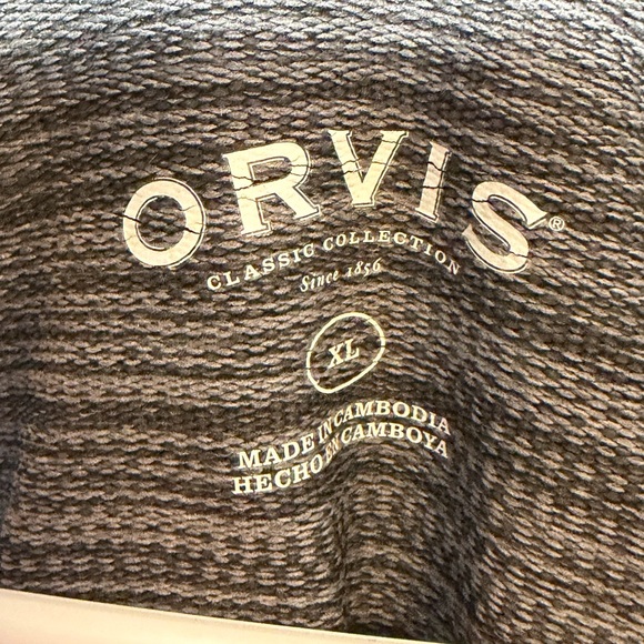 Orvis men’s XL gray and black long sleeve shirt - Picture 3 of 8